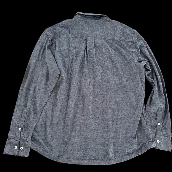 NWT Charles River Apparel Mens XL Naugatuck stretch knit button up shirt Blue - Picture 4 of 7